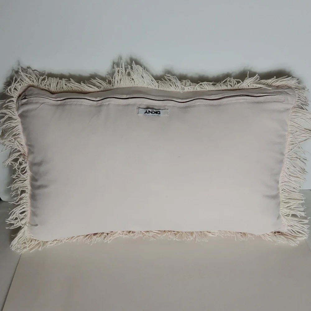 DKNY textured woven decorative pillow rectangle 21x12